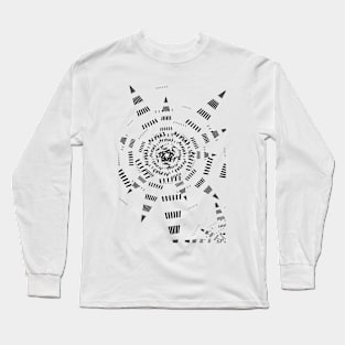 Galaxy geometric black and white abstract Long Sleeve T-Shirt